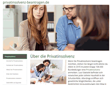 Tablet Screenshot of privatinsolvenz-beantragen.de